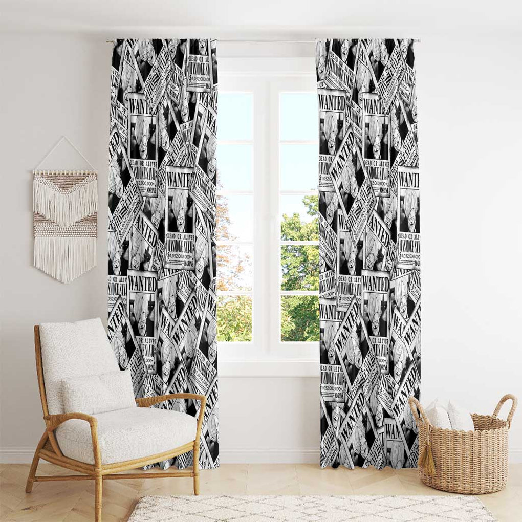 Sanji Wanted - One Piece Window Curtain Anime Style
