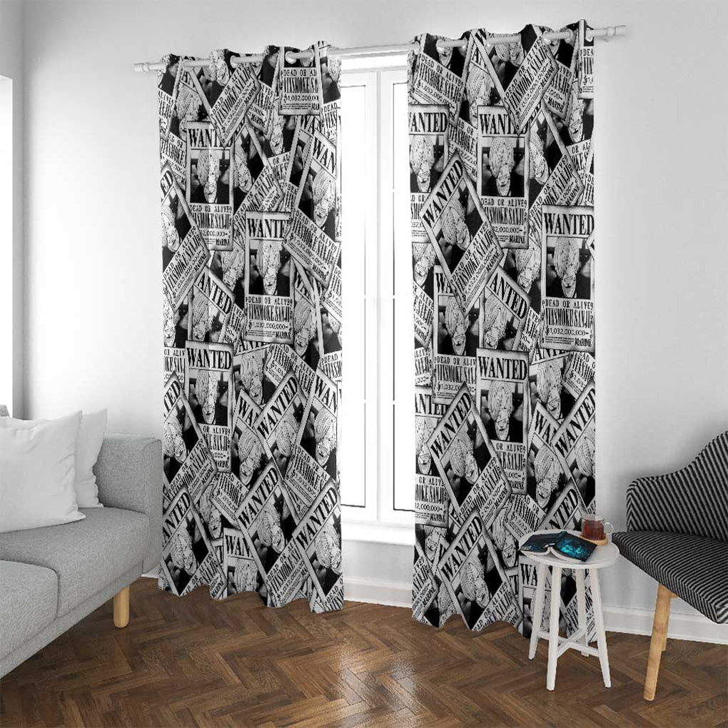 Sanji Wanted - One Piece Window Curtain Anime Style