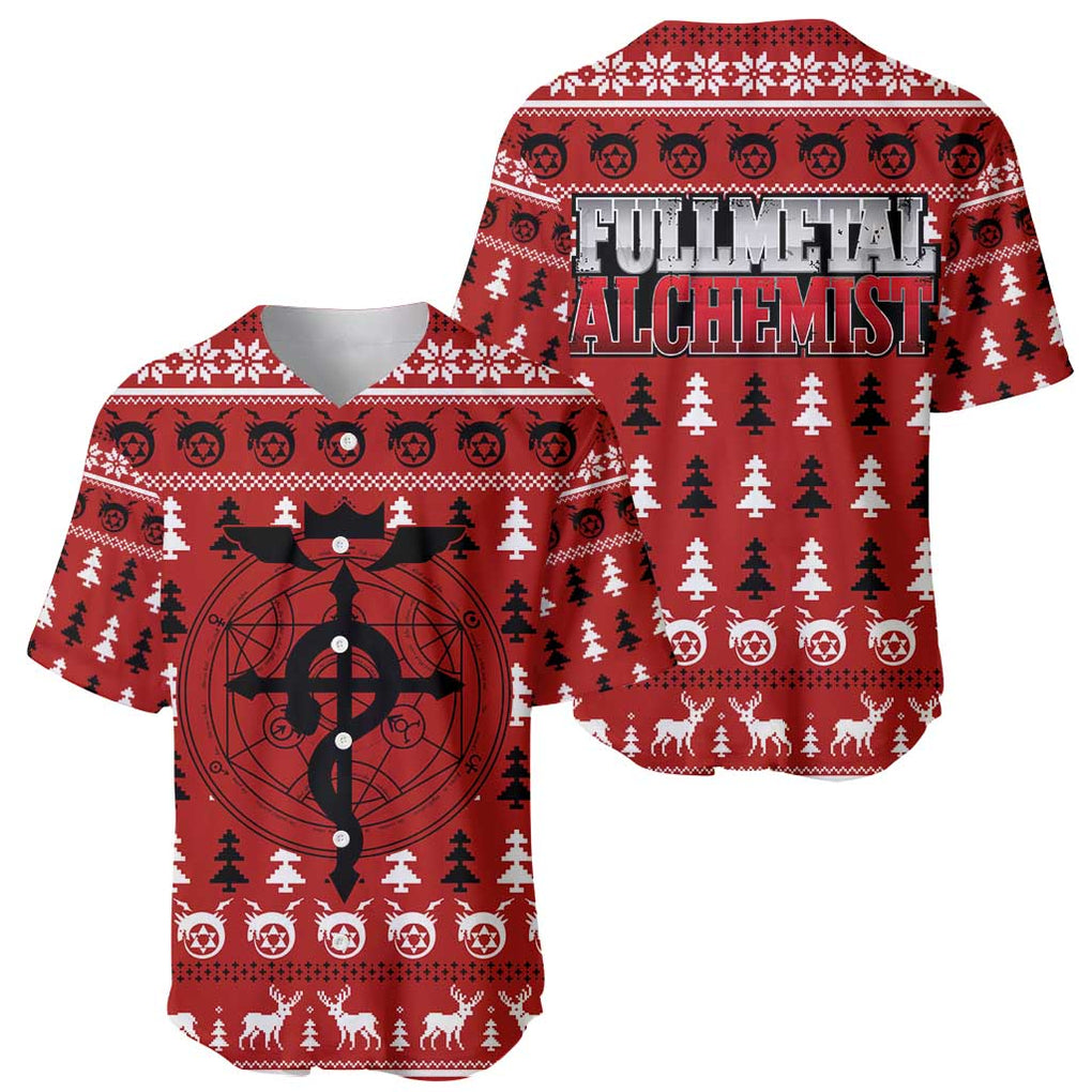 Fullmetal Alchemist - Fullmetal Alchemist Baseball Jersey Anime Mix Christmas Style