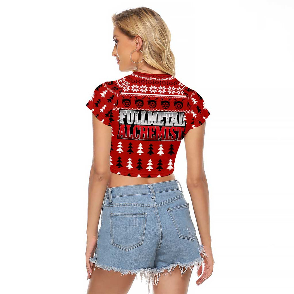 Fullmetal Alchemist - Fullmetal Alchemist Raglan Cropped T Shirt Anime Mix Christmas Style