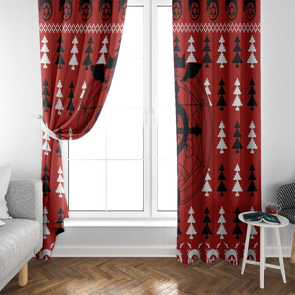 Fullmetal Alchemist - Fullmetal Alchemist Window Curtain Anime Mix Christmas Style