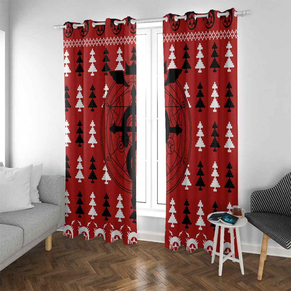 Fullmetal Alchemist - Fullmetal Alchemist Window Curtain Anime Mix Christmas Style