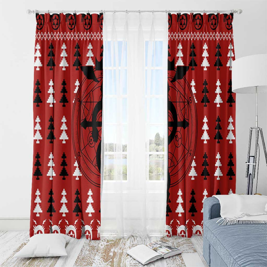 Fullmetal Alchemist - Fullmetal Alchemist Window Curtain Anime Mix Christmas Style