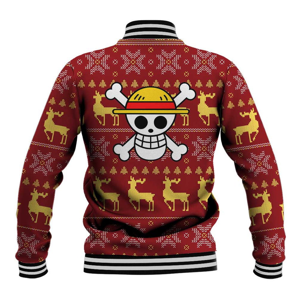 Luffy - One Piece Baseball Jacket Anime Mix Christmas Style
