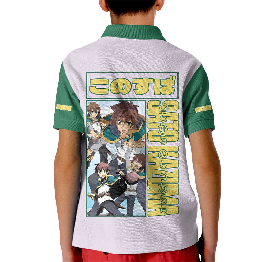Sato Kazuma Konosuba Kid Polo Shirt Anime Style