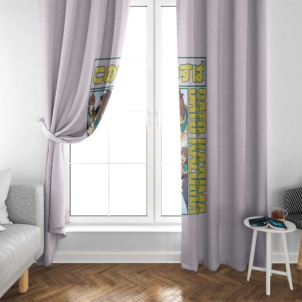 Sato Kazuma Konosuba Window Curtain Anime Style