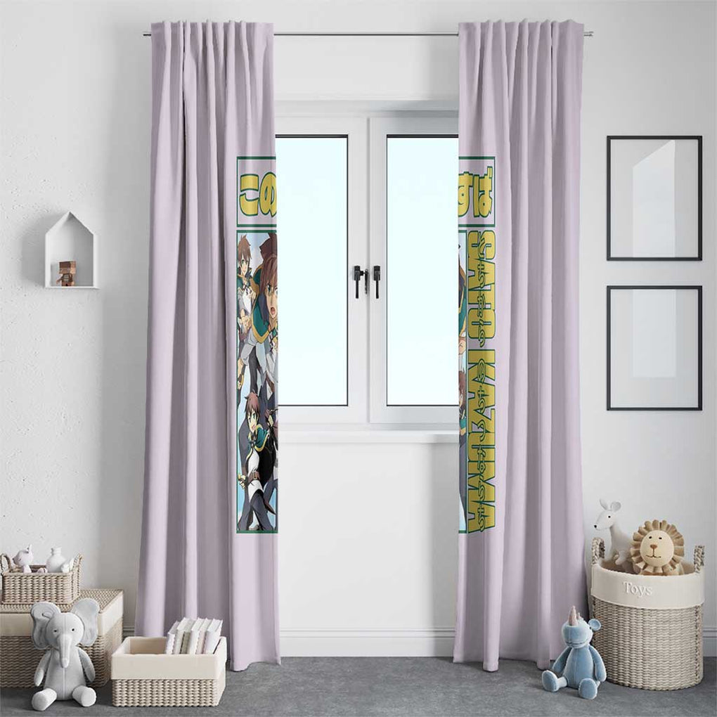 Sato Kazuma Konosuba Window Curtain Anime Style