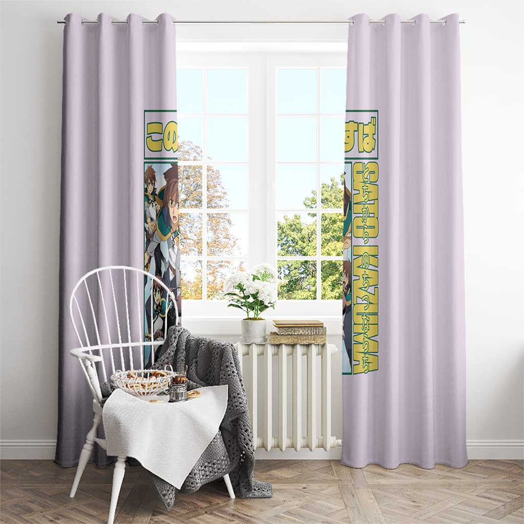 Sato Kazuma Konosuba Window Curtain Anime Style