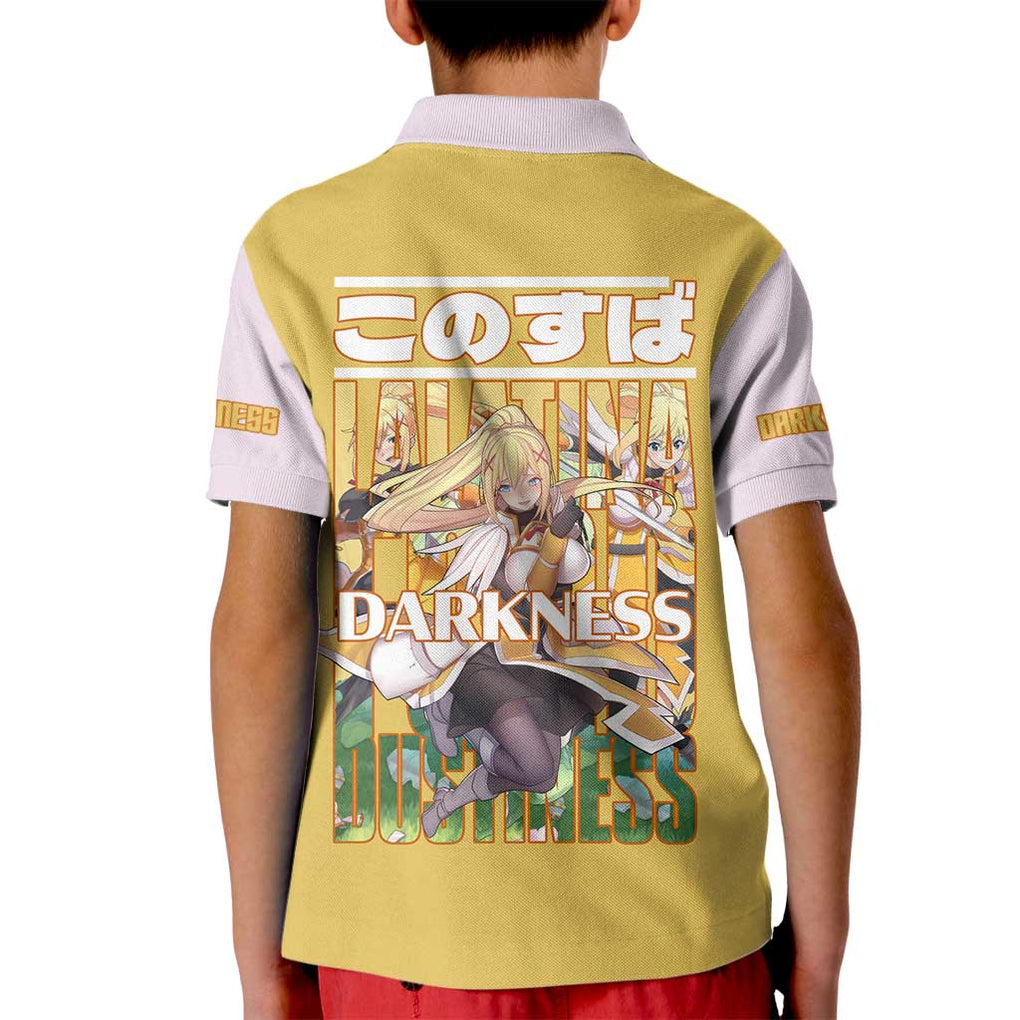 Darkness Konosuba Kid Polo Shirt Anime Style