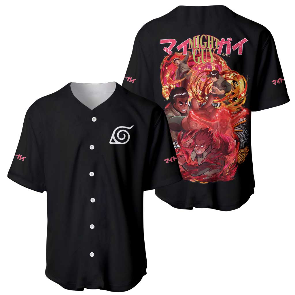 Might Guy V2 Naruto Baseball Jersey Japan Anime Style - The Mazicc