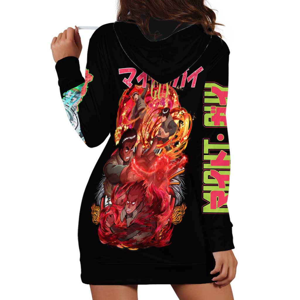 Might Guy V2 Naruto Hoodie Dress Japan Anime Style - The Mazicc