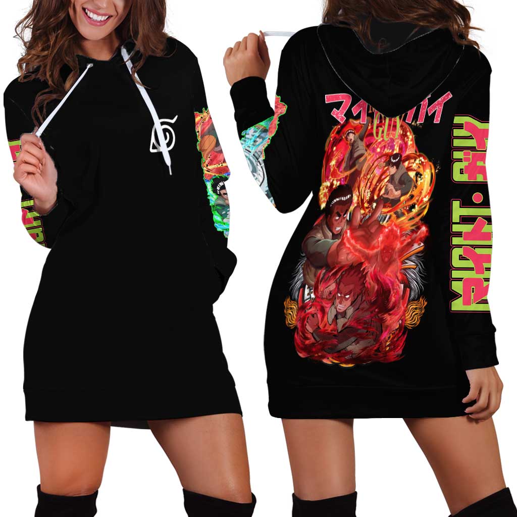 Might Guy V2 Naruto Hoodie Dress Japan Anime Style - The Mazicc