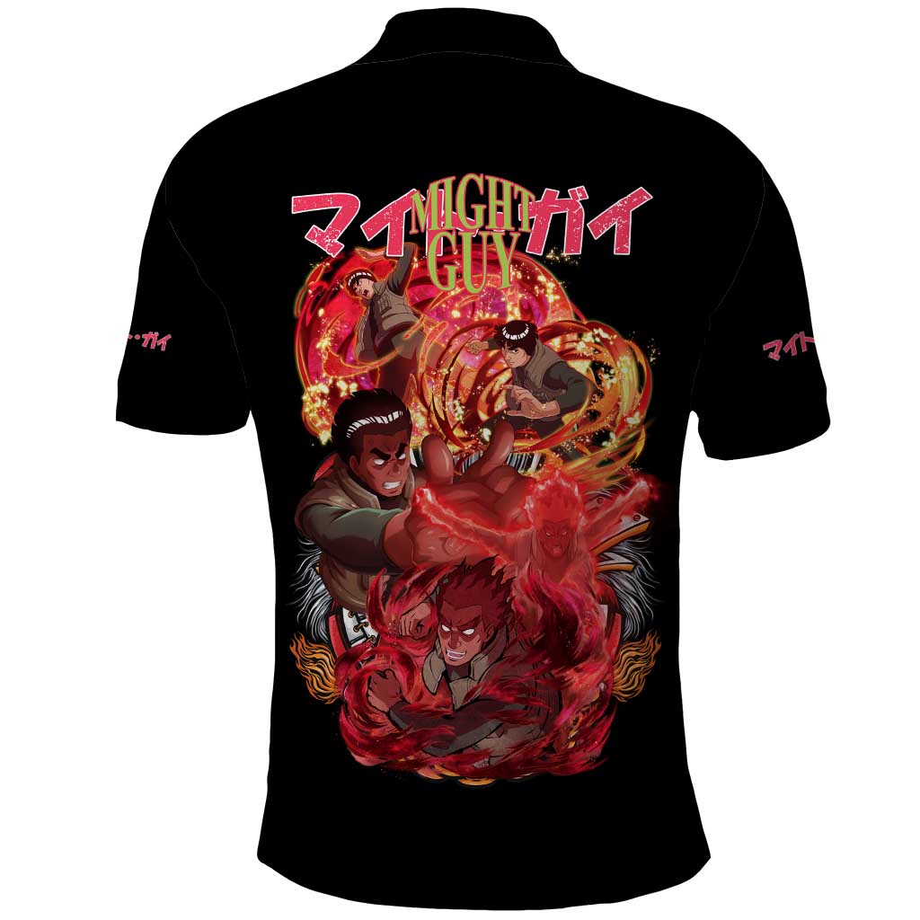 Might Guy V2 Naruto Polo Shirt Japan Anime Style - The Mazicc