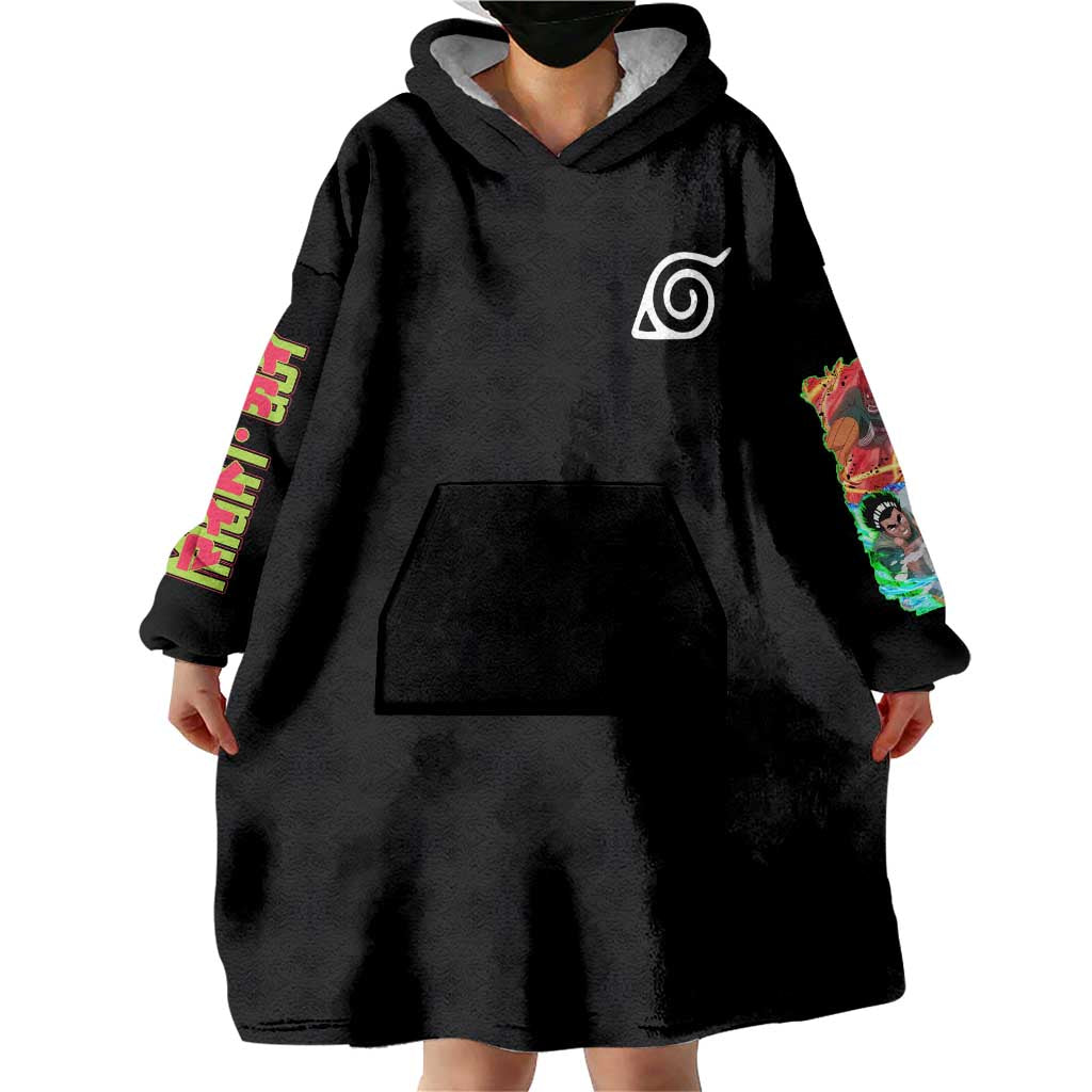 Might Guy V2 Naruto Wearable Blanket Hoodie Japan Anime Style - The Mazicc