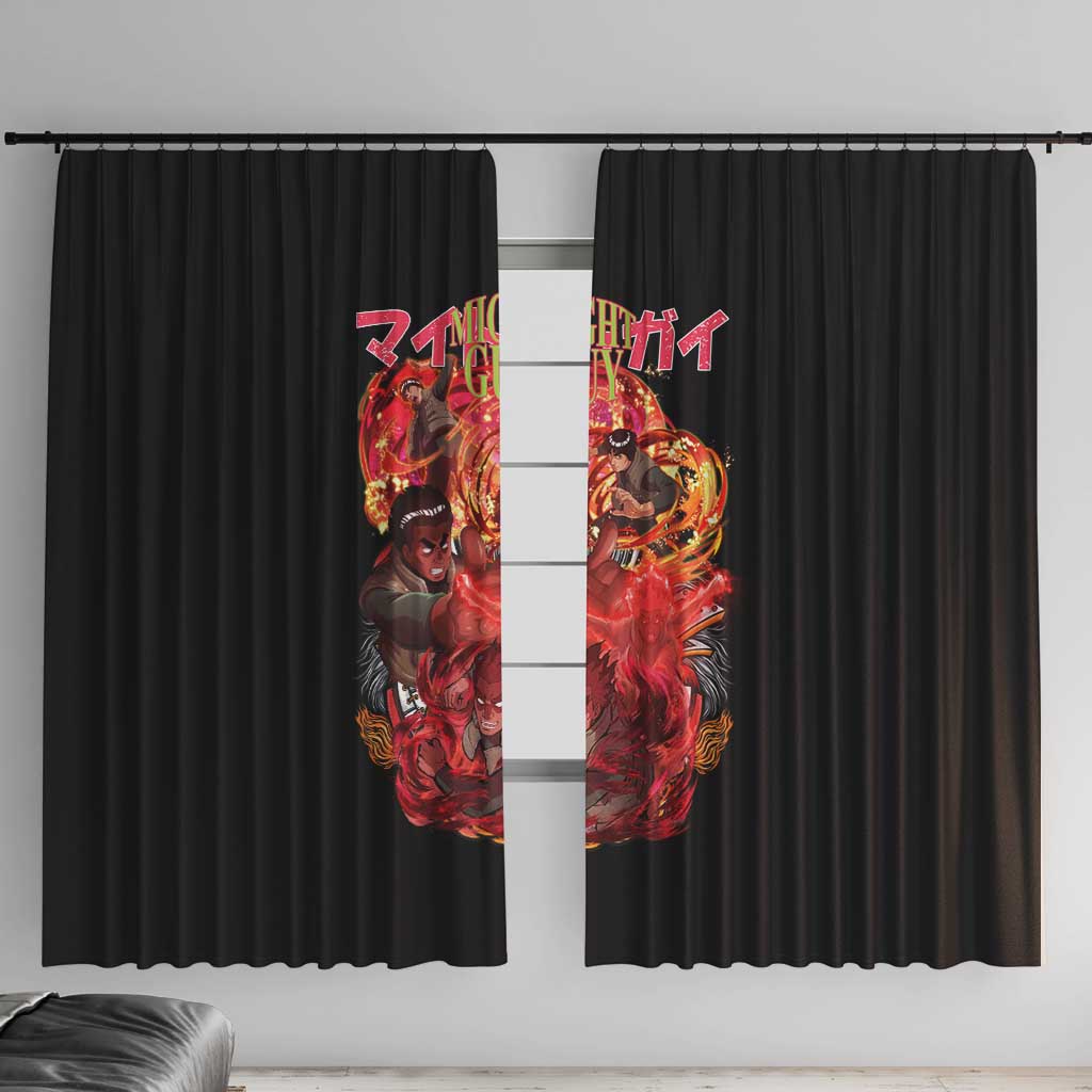 Might Guy V2 Naruto Window Curtain Japan Anime Style - The Mazicc