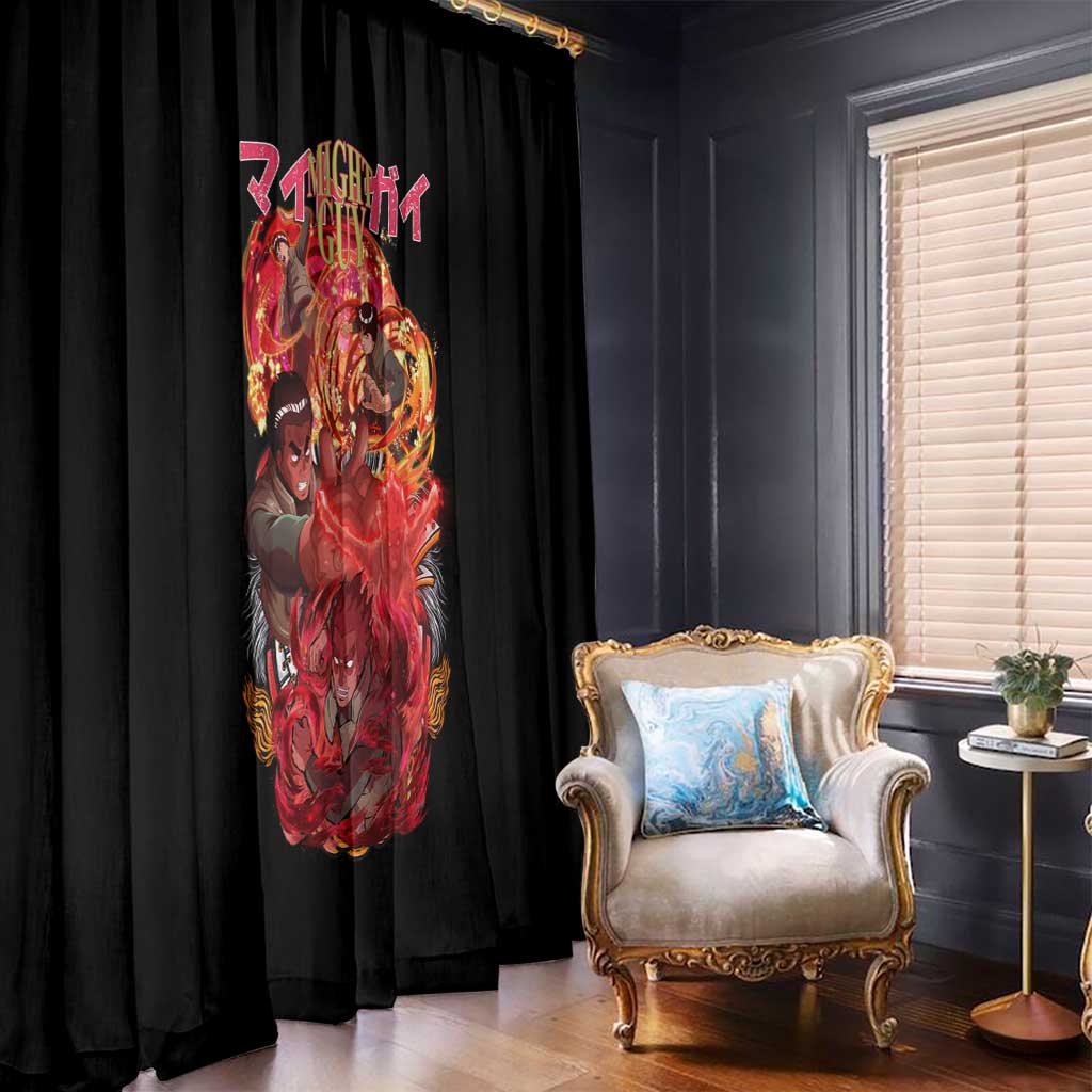 Might Guy V2 Naruto Window Curtain Japan Anime Style - The Mazicc