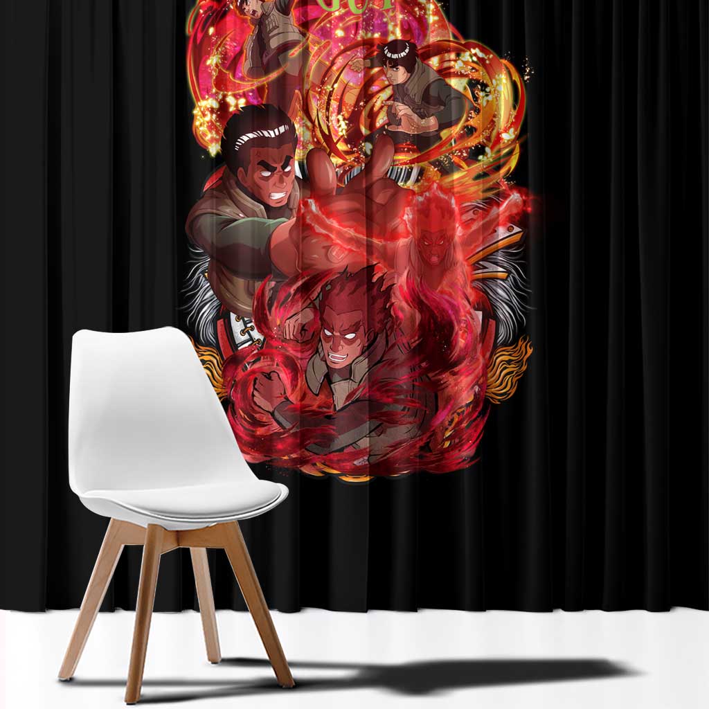 Might Guy V2 Naruto Window Curtain Japan Anime Style - The Mazicc