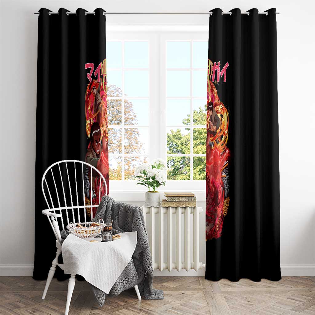 Might Guy V2 Naruto Window Curtain Japan Anime Style - The Mazicc