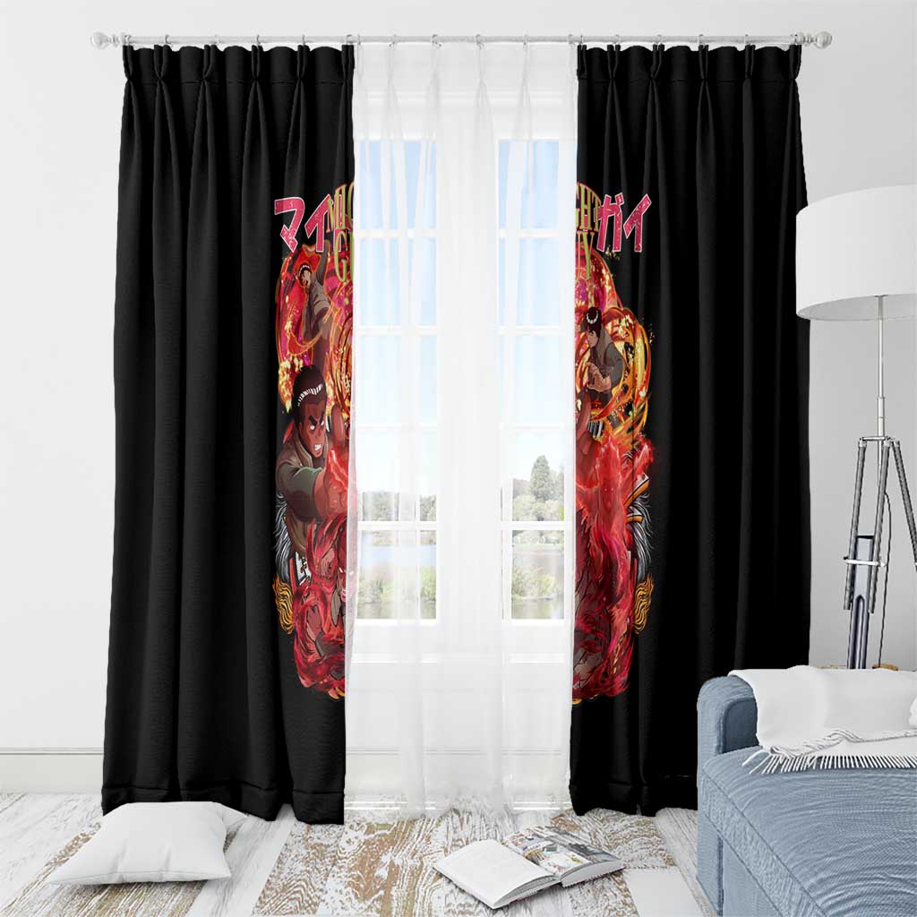 Might Guy V2 Naruto Window Curtain Japan Anime Style - The Mazicc