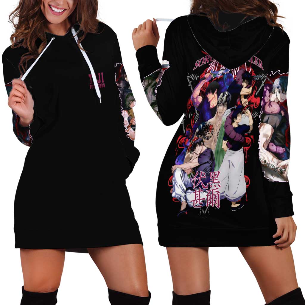 Fushiguro Toji V2 Jujutsu Kaisen Hoodie Dress Japan Anime Style - The Mazicc