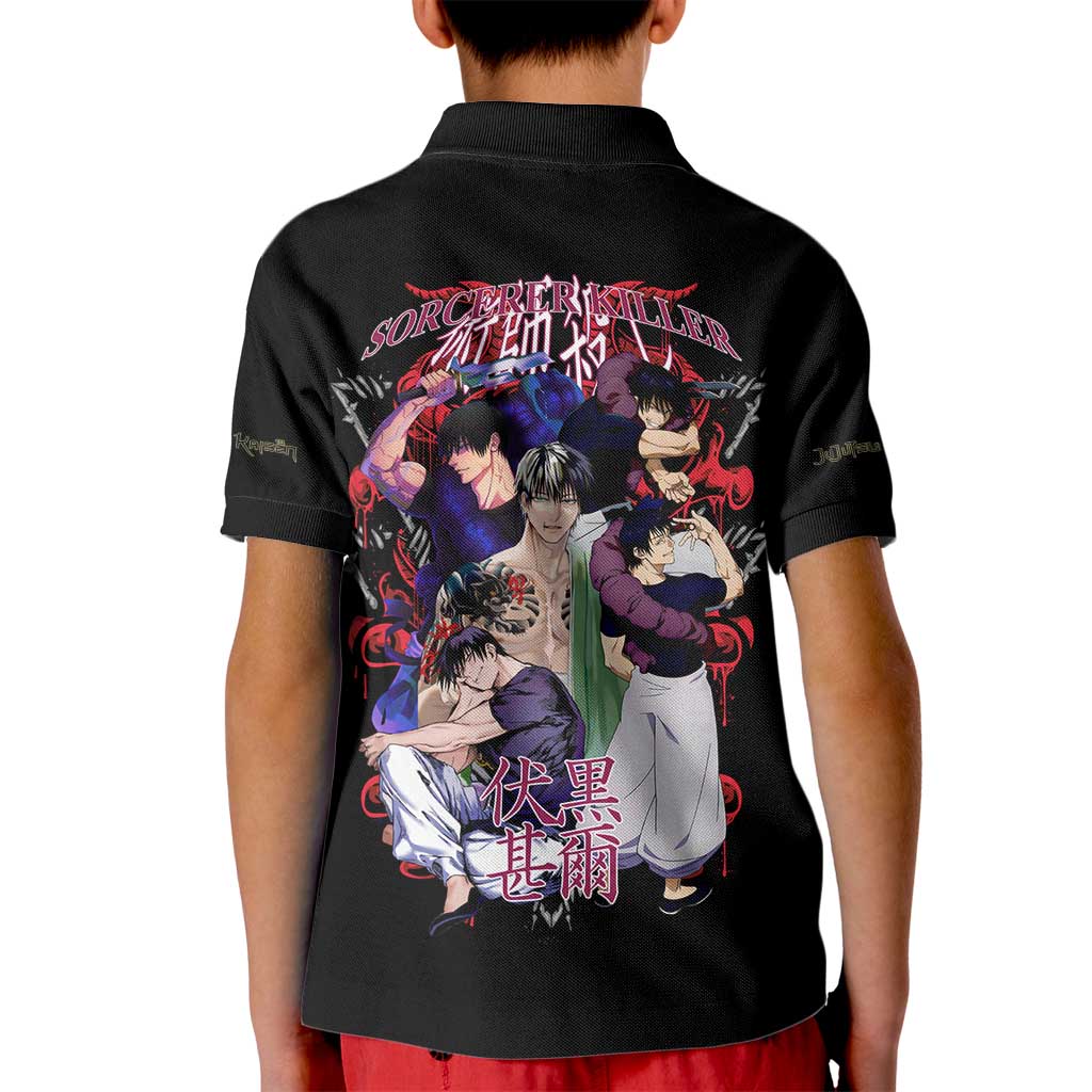 Fushiguro Toji V2 Jujutsu Kaisen Kid Polo Shirt Japan Anime Style - The Mazicc