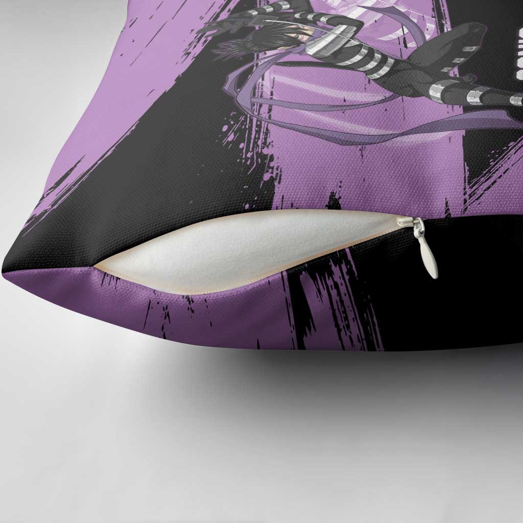 Sonic One Punch Man Anime Purple and Black Theme Pillow Cover with Stealth Pose and High-Speed Ninja Design - The Mazicc