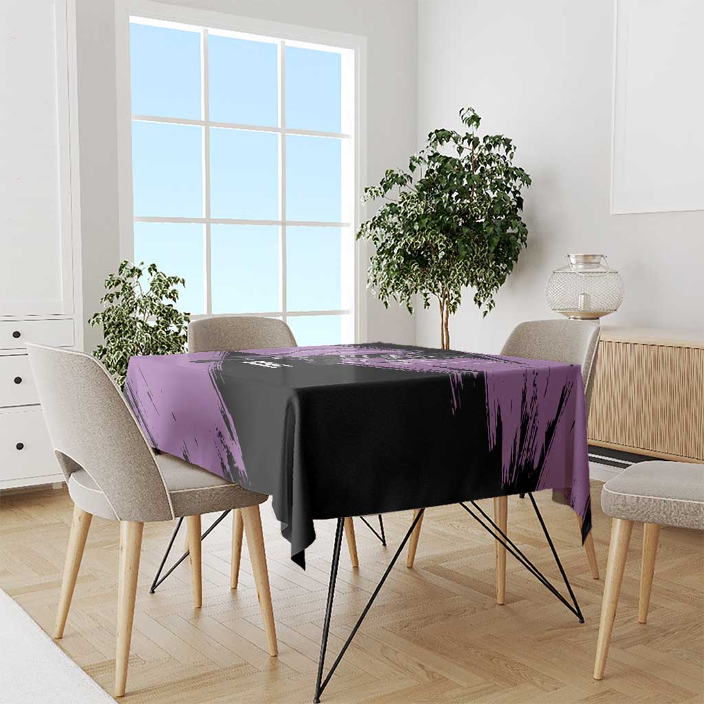 Sonic One Punch Man Anime Purple and Black Theme Tablecloth with Stealth Pose and High-Speed Ninja Design - The Mazicc