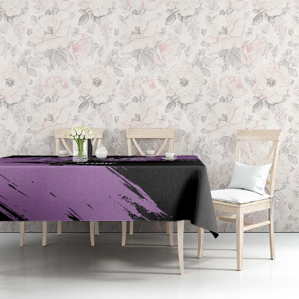 Sonic One Punch Man Anime Purple and Black Theme Tablecloth with Stealth Pose and High-Speed Ninja Design - The Mazicc