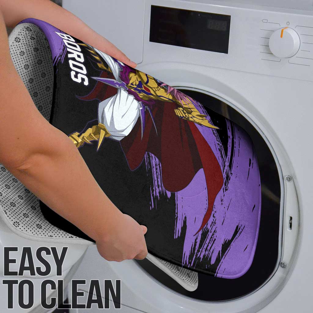 Boros One Punch Man Anime Purple and Black Theme Bathroom Set with Galactic Overlord Design and Intense Battle Stance - The Mazicc