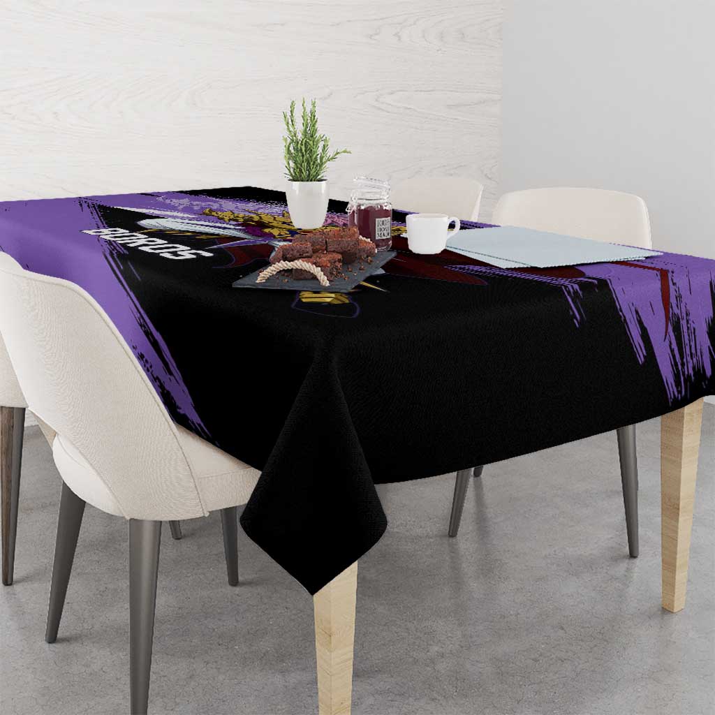 Boros One Punch Man Anime Purple and Black Theme Tablecloth with Galactic Overlord Design and Intense Battle Stance - The Mazicc