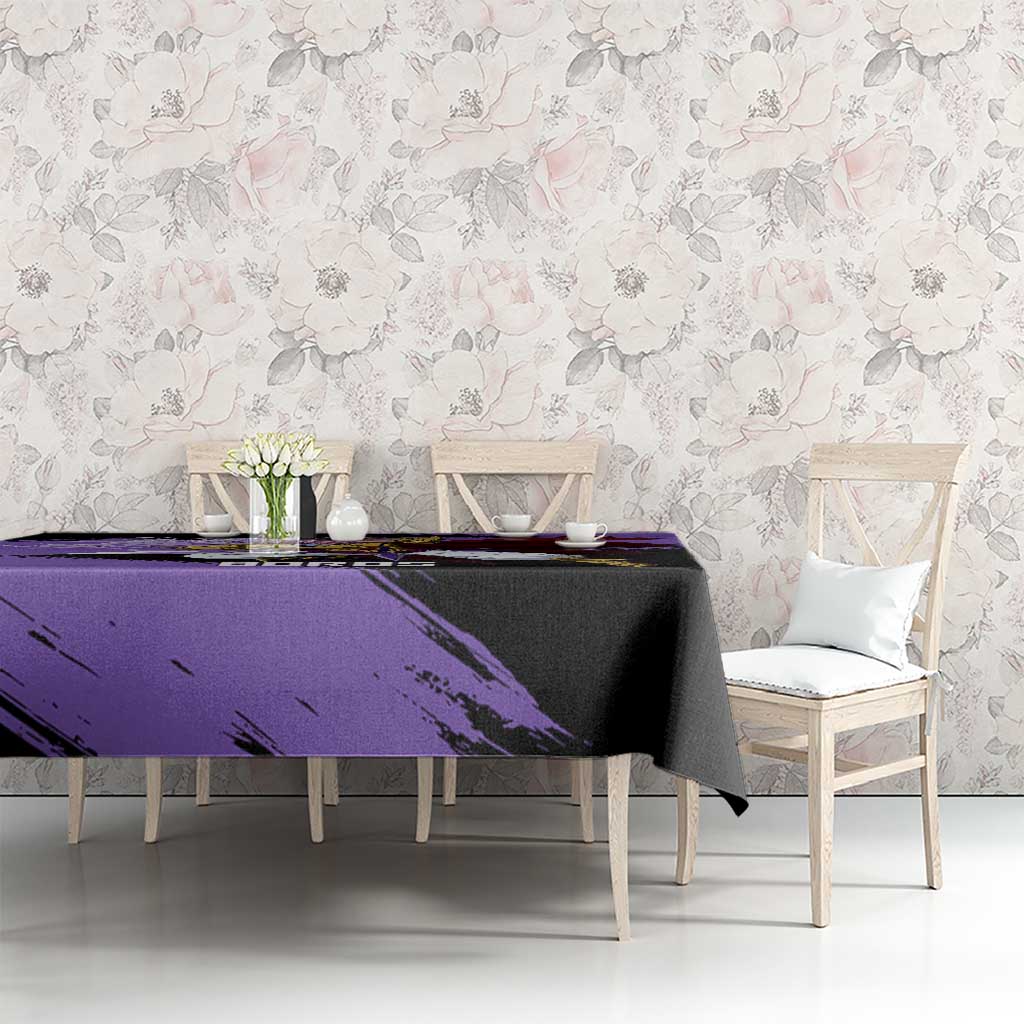 Boros One Punch Man Anime Purple and Black Theme Tablecloth with Galactic Overlord Design and Intense Battle Stance - The Mazicc