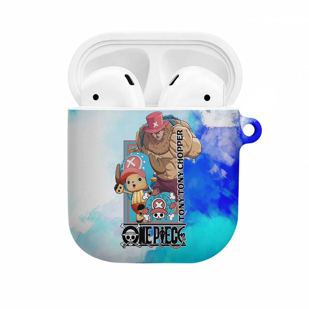 Tony Tony Chopper One Piece Blue Theme AirPods Case with Cute Reindeer Design and Transformation Forms - The Mazicc
