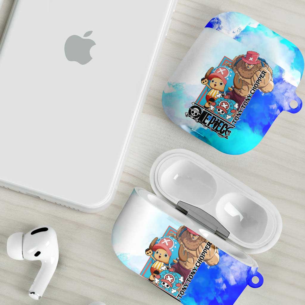 Tony Tony Chopper One Piece Blue Theme AirPods Case with Cute Reindeer Design and Transformation Forms - The Mazicc