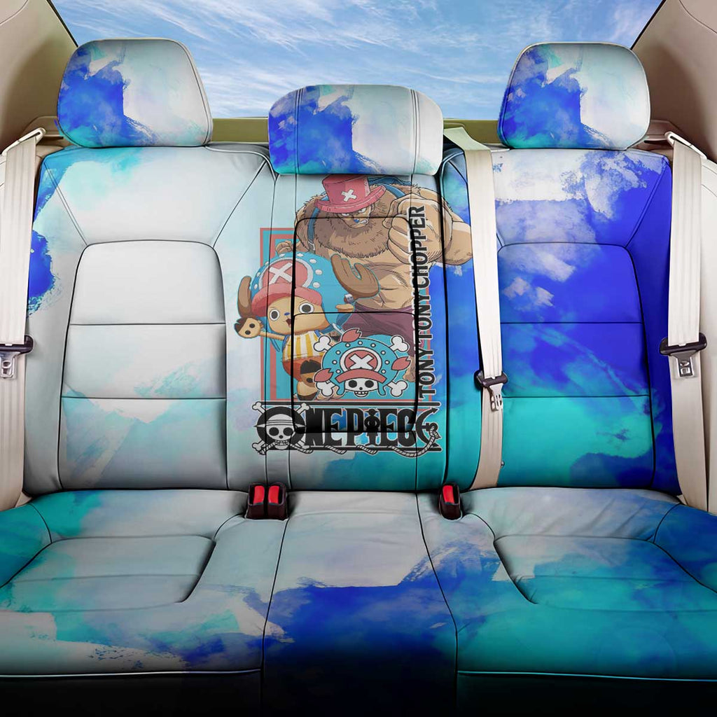 Tony Tony Chopper One Piece Blue Theme Back Car Seat Cover with Cute Reindeer Design and Transformation Forms - The Mazicc