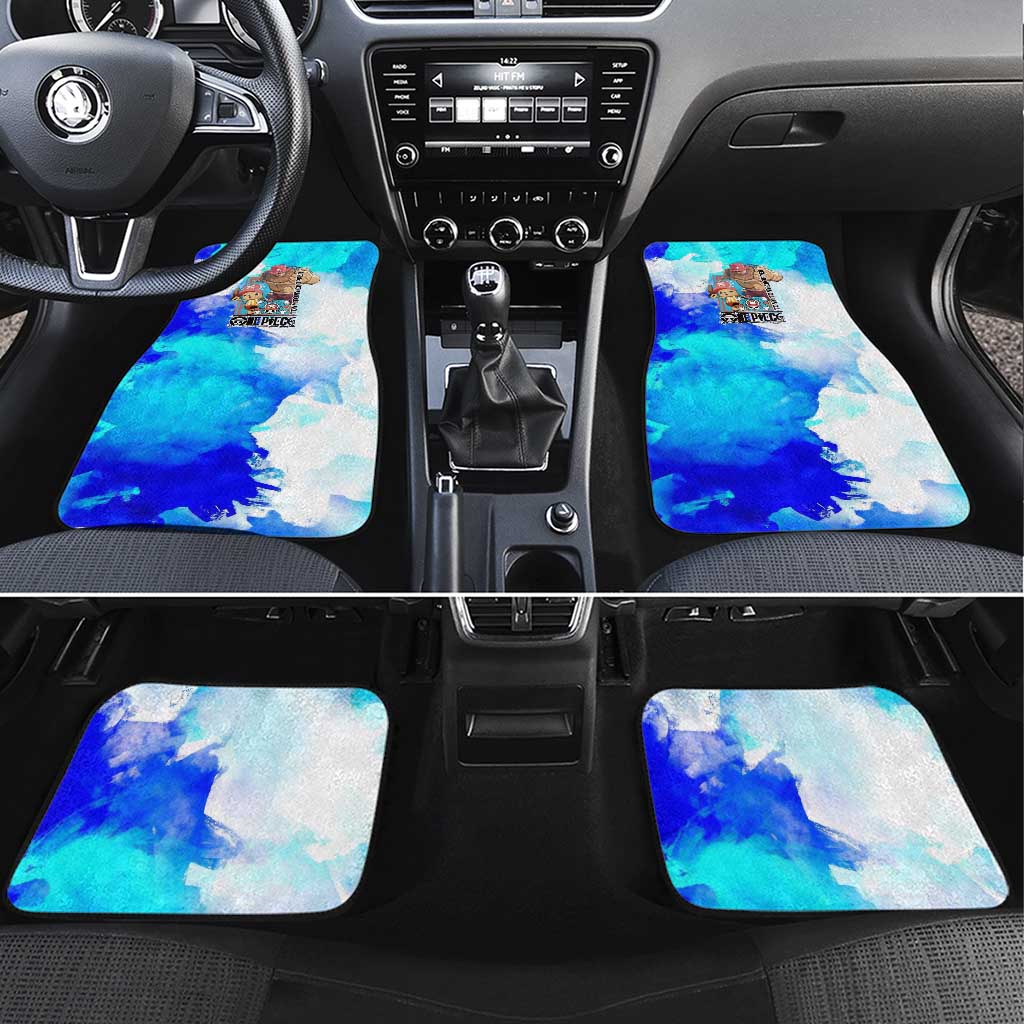 Tony Tony Chopper One Piece Blue Theme Car Mats with Cute Reindeer Design and Transformation Forms - The Mazicc
