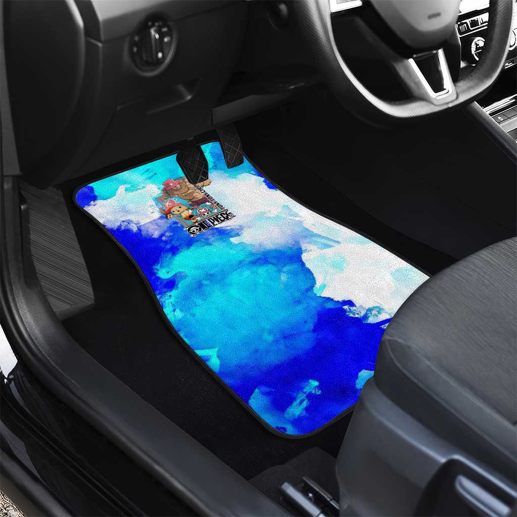 Tony Tony Chopper One Piece Blue Theme Car Mats with Cute Reindeer Design and Transformation Forms - The Mazicc