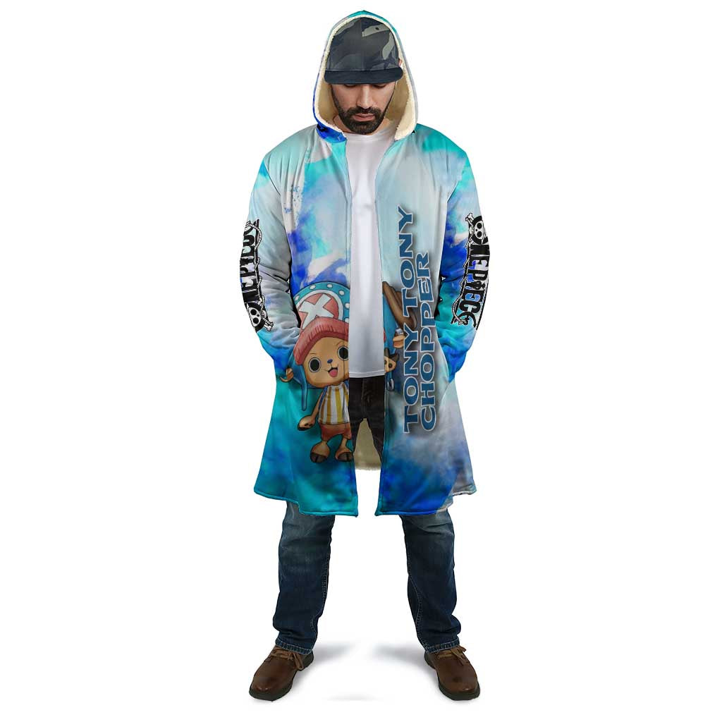 Tony Tony Chopper One Piece Blue Theme Cloak with Cute Reindeer Design and Transformation Forms - The Mazicc