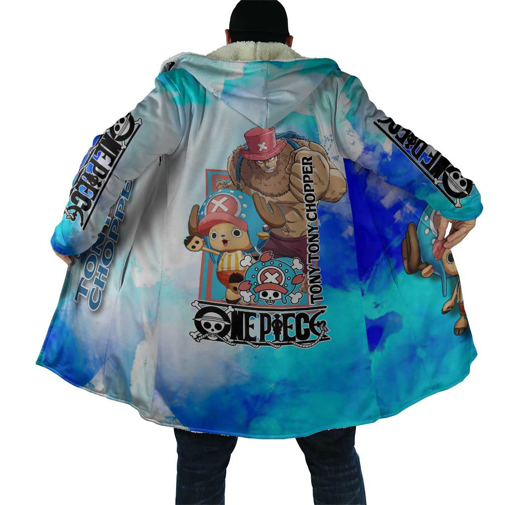 Tony Tony Chopper One Piece Blue Theme Cloak with Cute Reindeer Design and Transformation Forms - The Mazicc