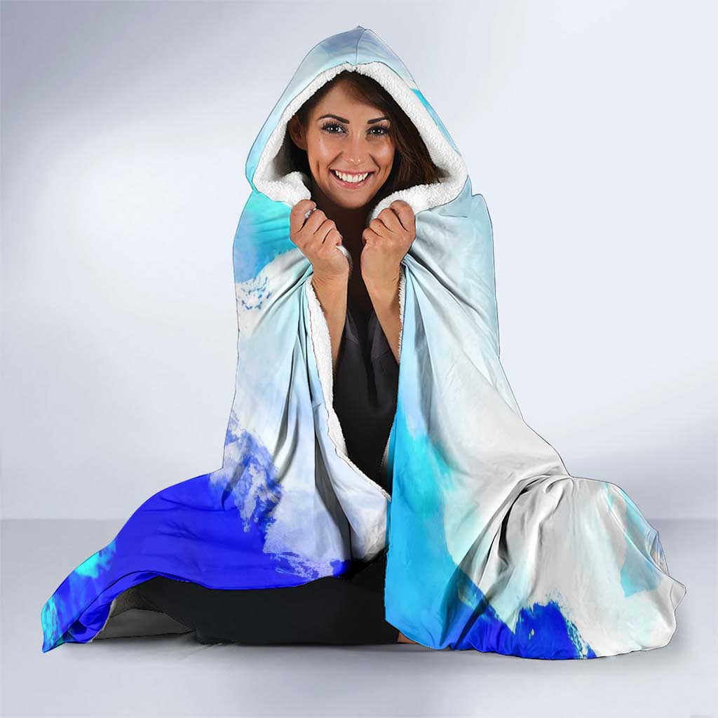 Tony Tony Chopper One Piece Blue Theme Hooded Blanket with Cute Reindeer Design and Transformation Forms - The Mazicc