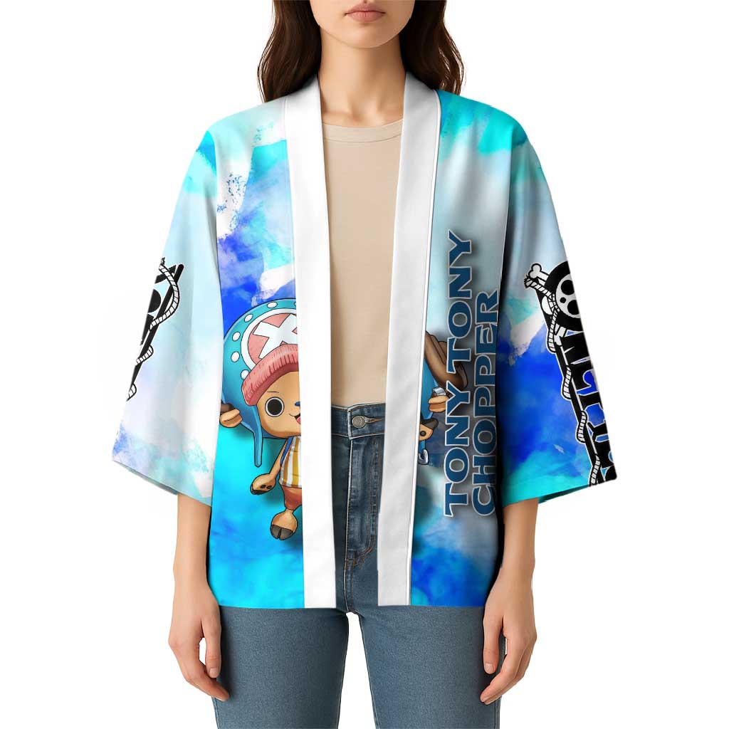 Tony Tony Chopper One Piece Blue Theme Kimono with Cute Reindeer Design and Transformation Forms - The Mazicc