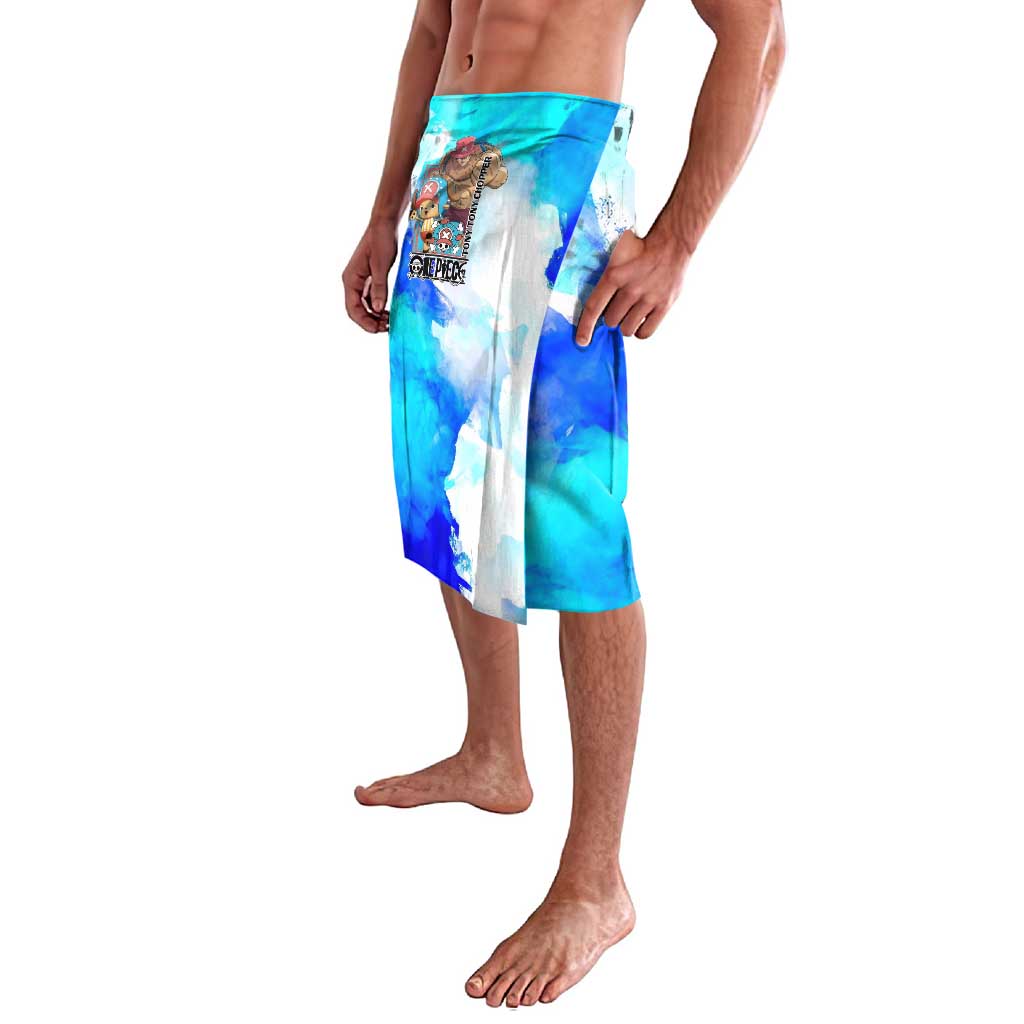 Tony Tony Chopper One Piece Blue Theme Lavalava with Cute Reindeer Design and Transformation Forms - The Mazicc