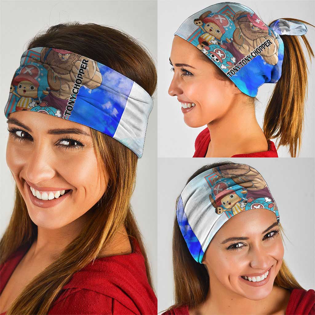 Tony Tony Chopper One Piece Blue Theme Neck Gaiter with Cute Reindeer Design and Transformation Forms - The Mazicc