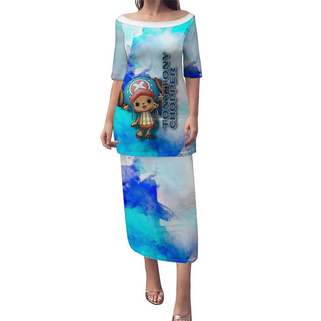 Tony Tony Chopper One Piece Blue Theme Puletasi with Cute Reindeer Design and Transformation Forms - The Mazicc