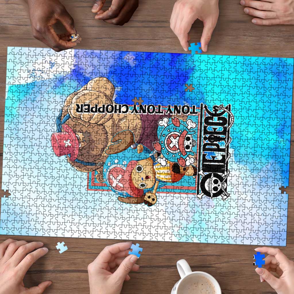 Tony Tony Chopper One Piece Blue Theme Puzzle with Cute Reindeer Design and Transformation Forms - The Mazicc