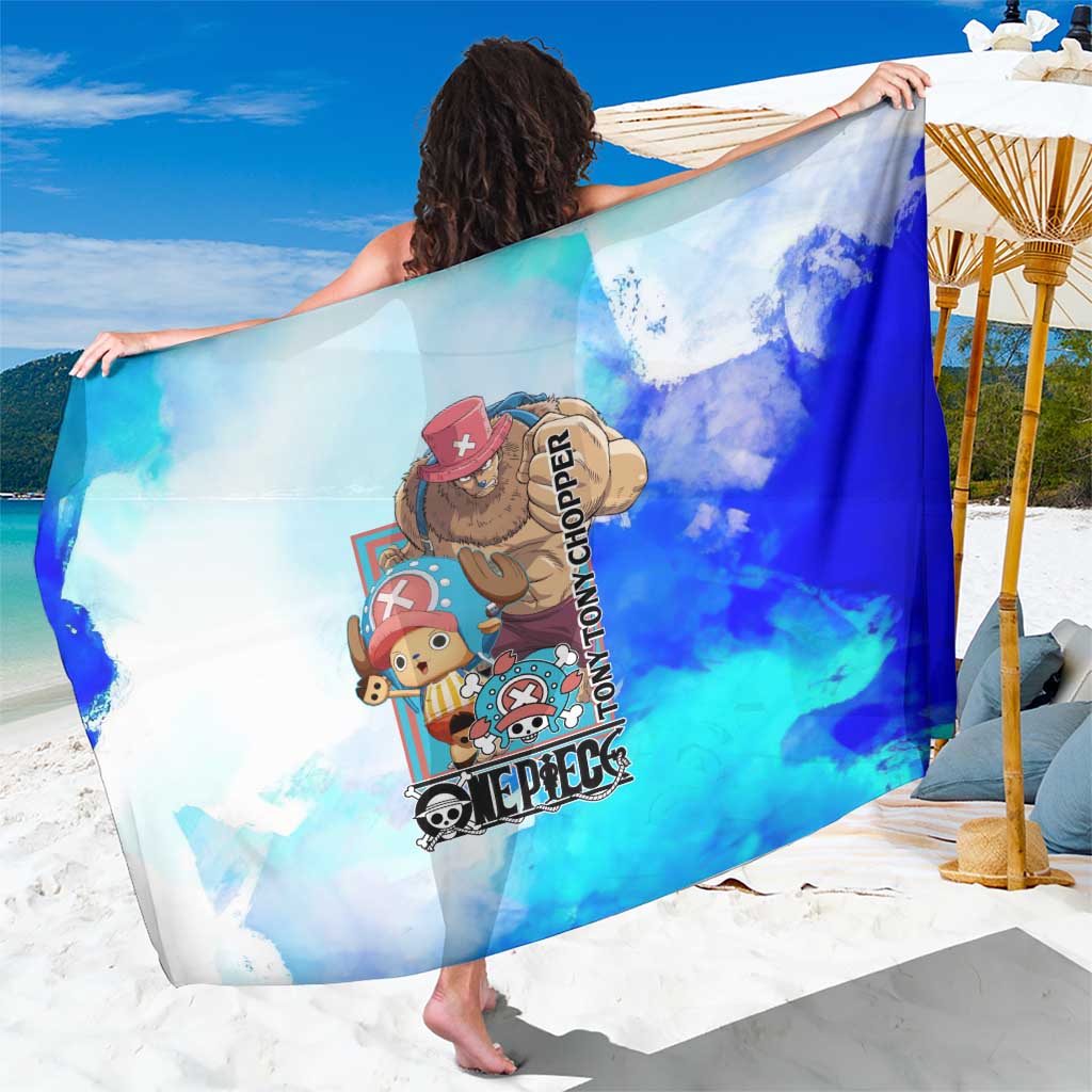 Tony Tony Chopper One Piece Blue Theme Sarong with Cute Reindeer Design and Transformation Forms - The Mazicc