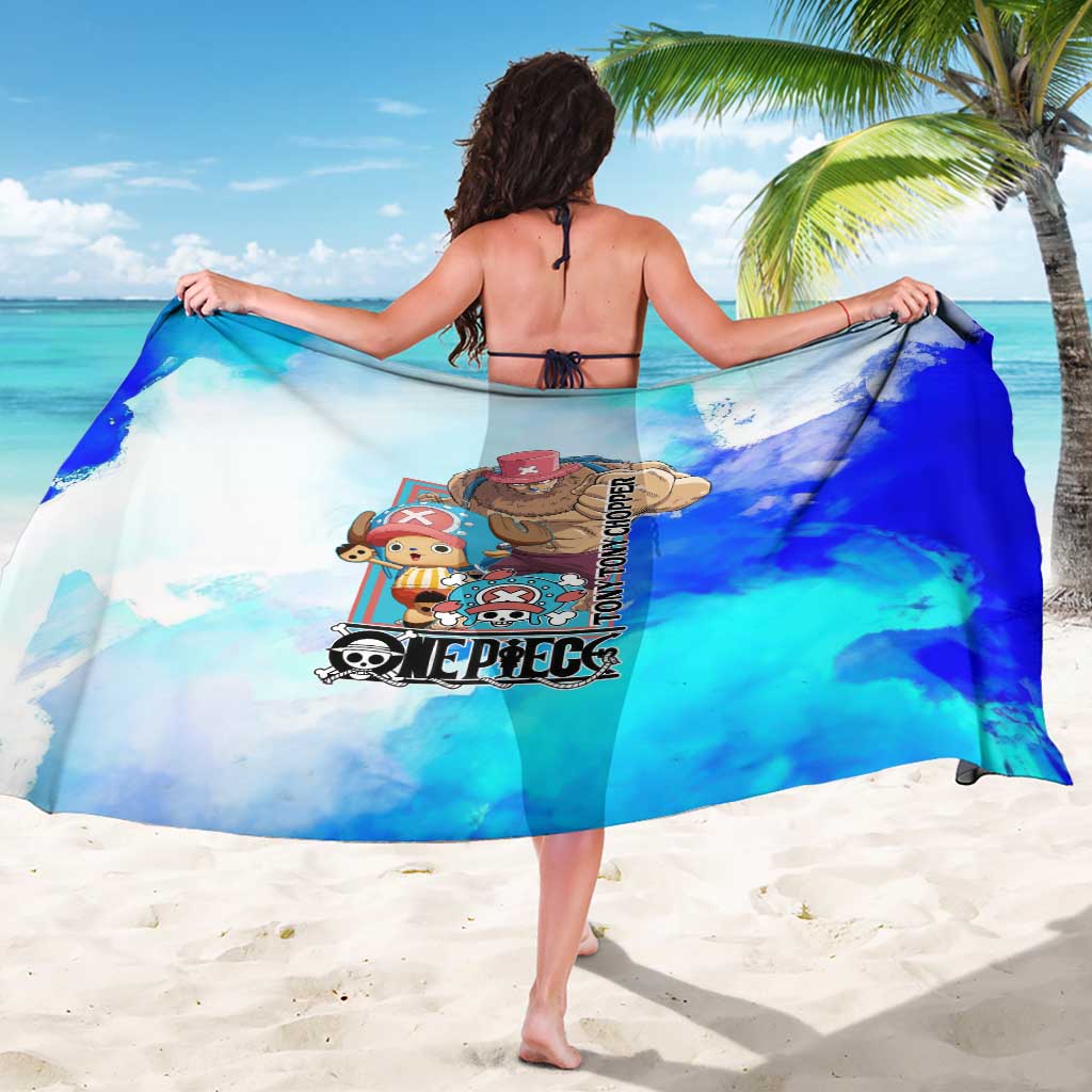 Tony Tony Chopper One Piece Blue Theme Sarong with Cute Reindeer Design and Transformation Forms - The Mazicc