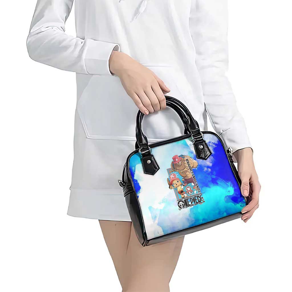 Tony Tony Chopper One Piece Blue Theme Shoulder Handbag with Cute Reindeer Design and Transformation Forms - The Mazicc