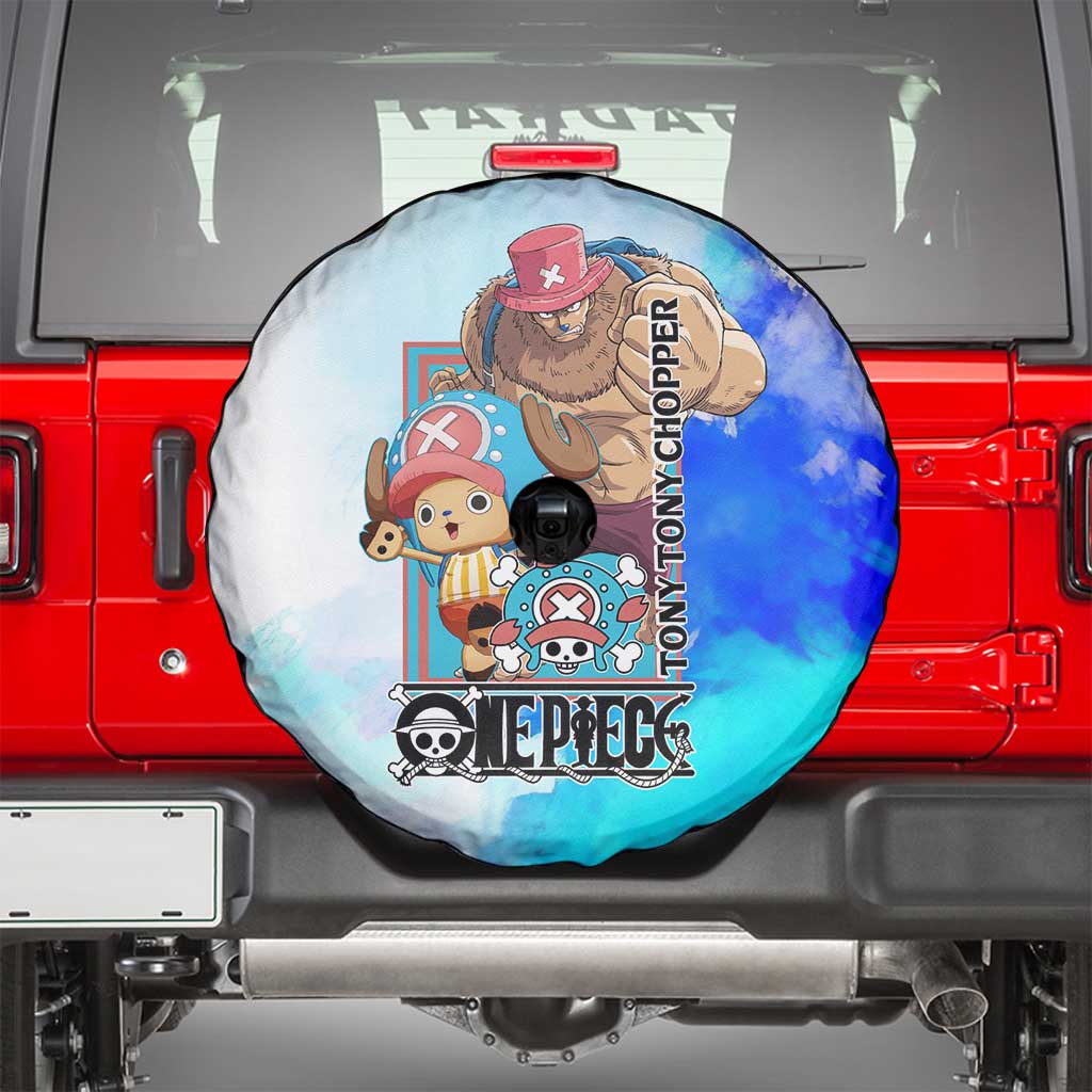 Tony Tony Chopper One Piece Blue Theme Spare Tire Cover with Cute Reindeer Design and Transformation Forms - The Mazicc