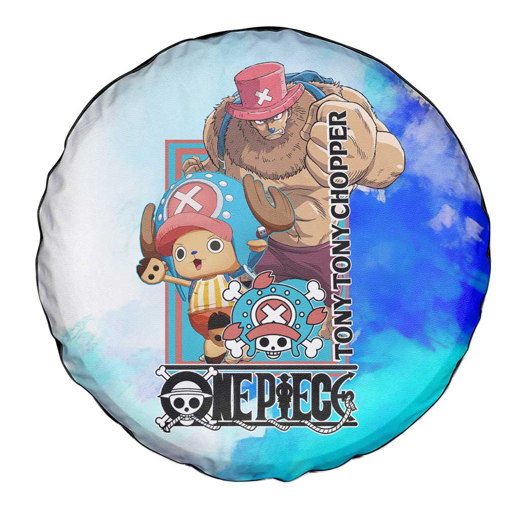 Tony Tony Chopper One Piece Blue Theme Spare Tire Cover with Cute Reindeer Design and Transformation Forms - The Mazicc