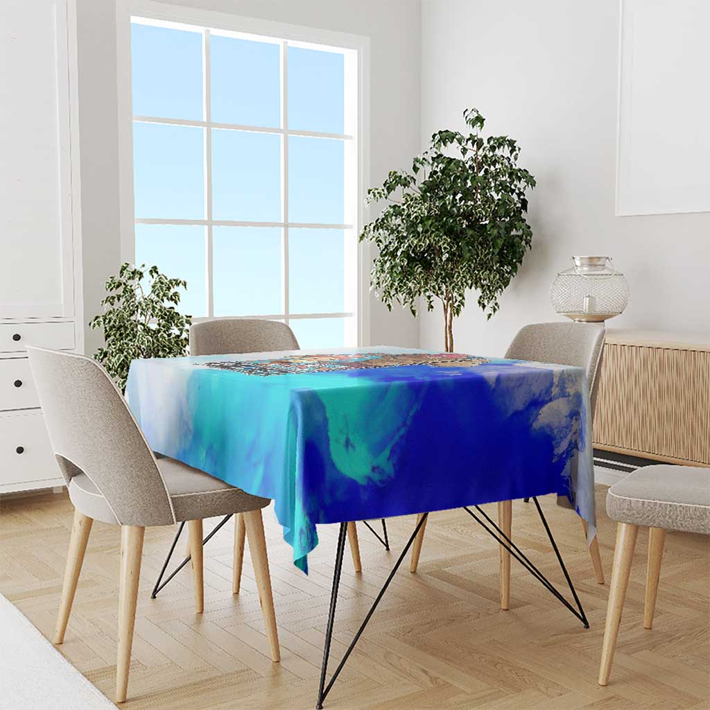 Tony Tony Chopper One Piece Blue Theme Tablecloth with Cute Reindeer Design and Transformation Forms - The Mazicc